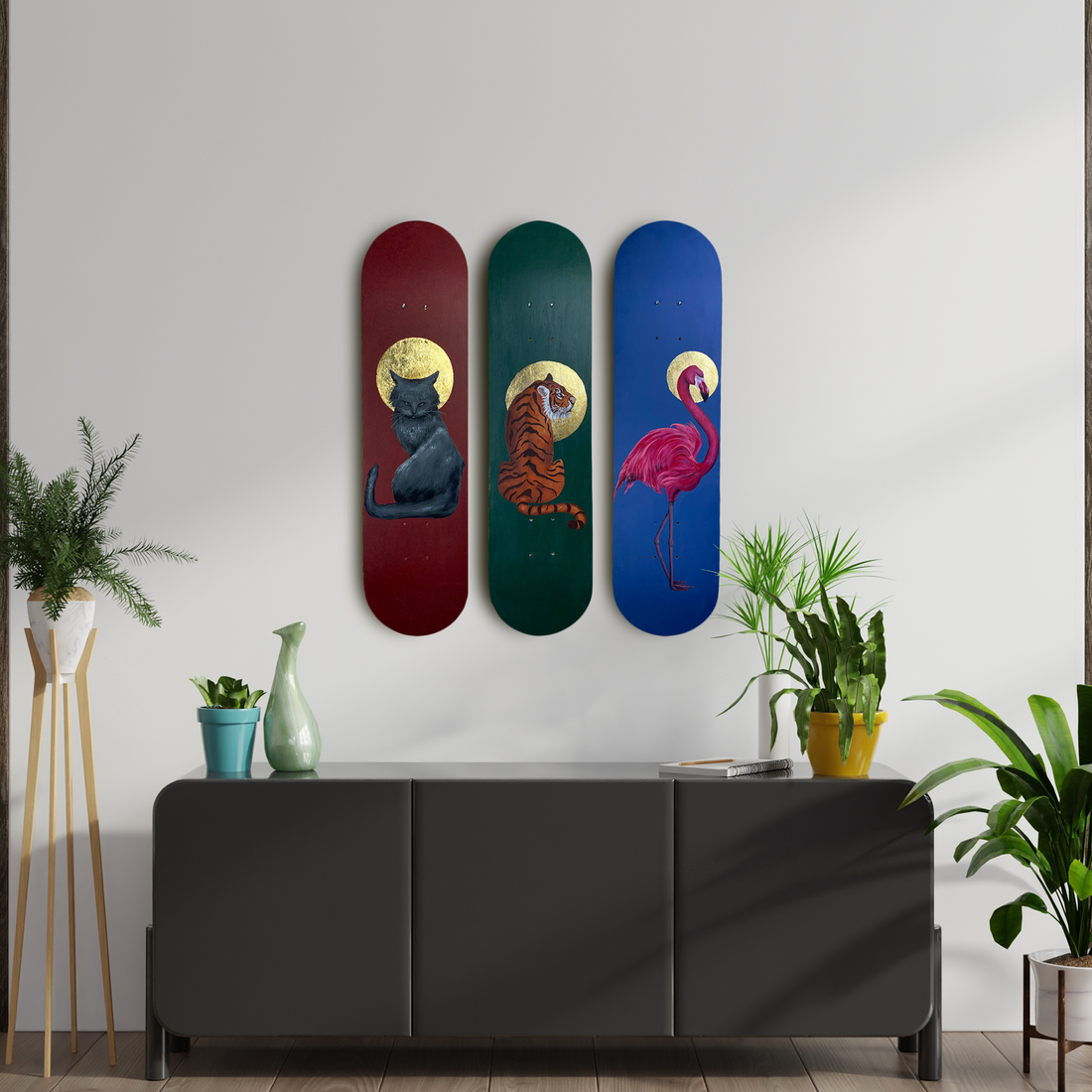 "Nature Spirits" Skateboard Wall Decor