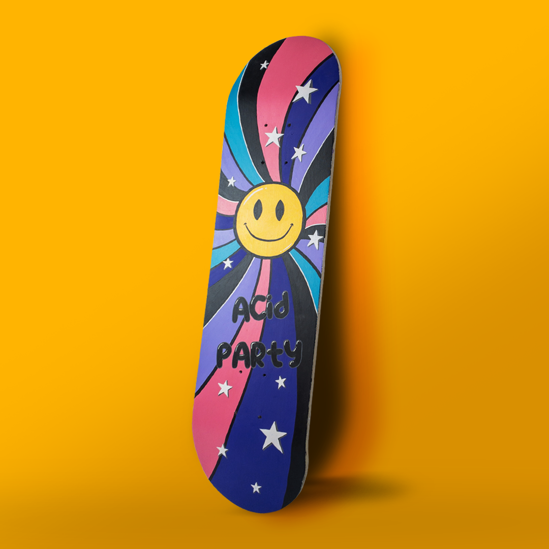 "Acid Party" Skateboard Wall Decor