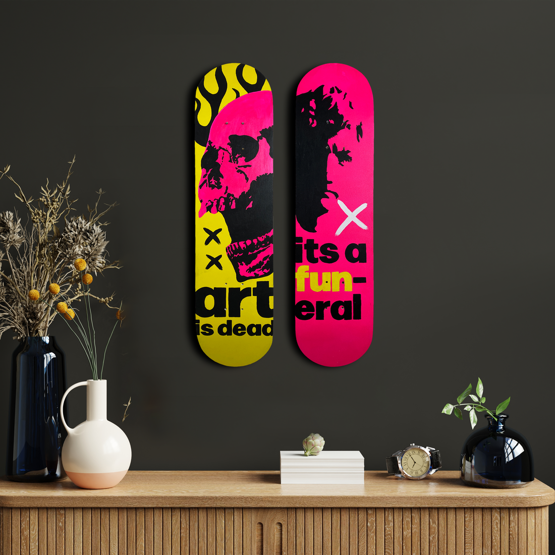 "Art’s Funeral" Skateboard Wall Decor