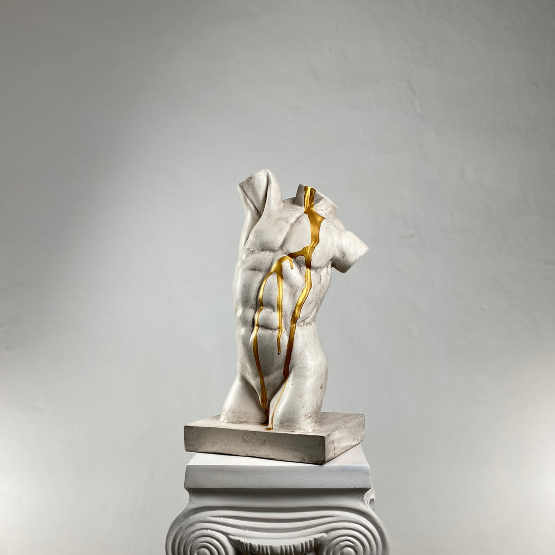 Torso "White&Gold" Sculpture