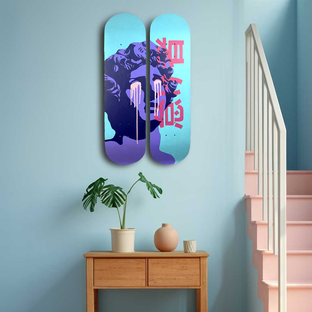 "Crying Face" Skateboard Wall Decor
