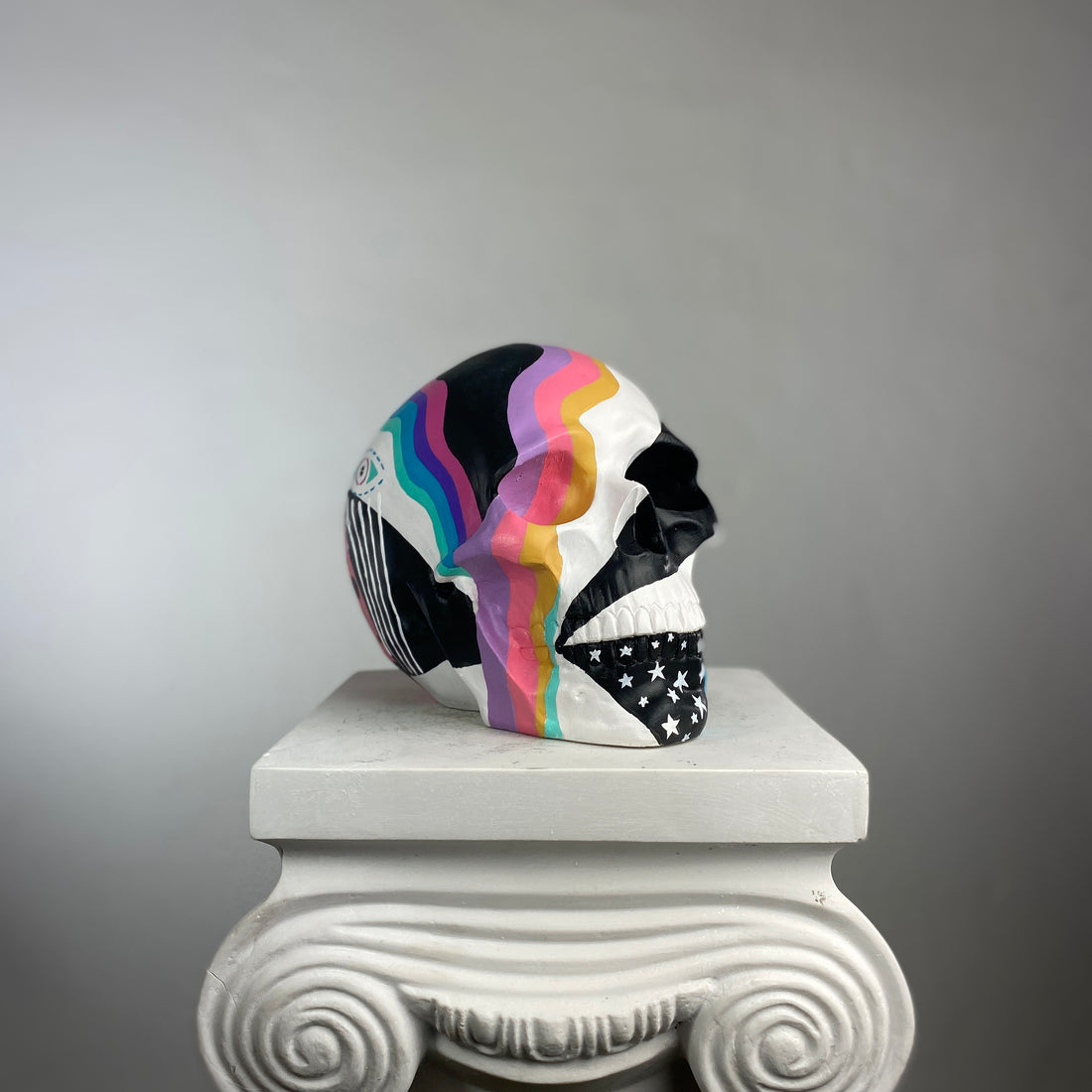 Skull "Disco" Sculpture
