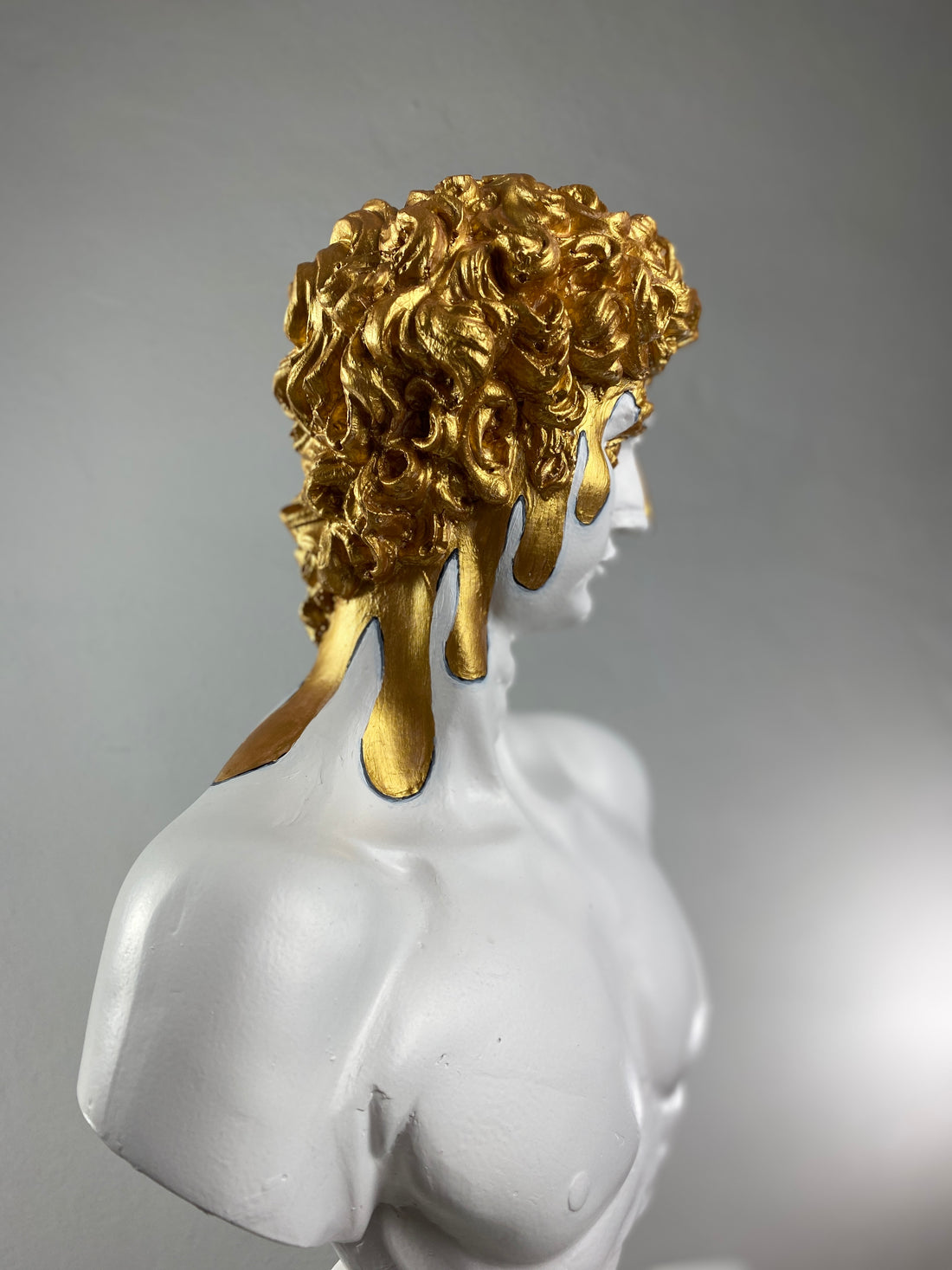 David "Golden Head" Sculpture