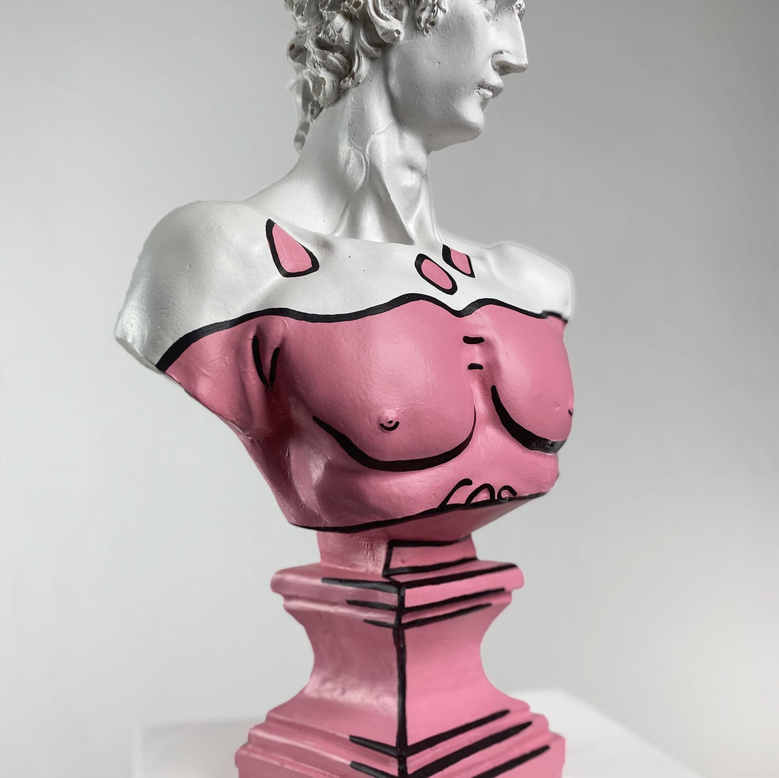David "Comics Style" Pink Sculpture