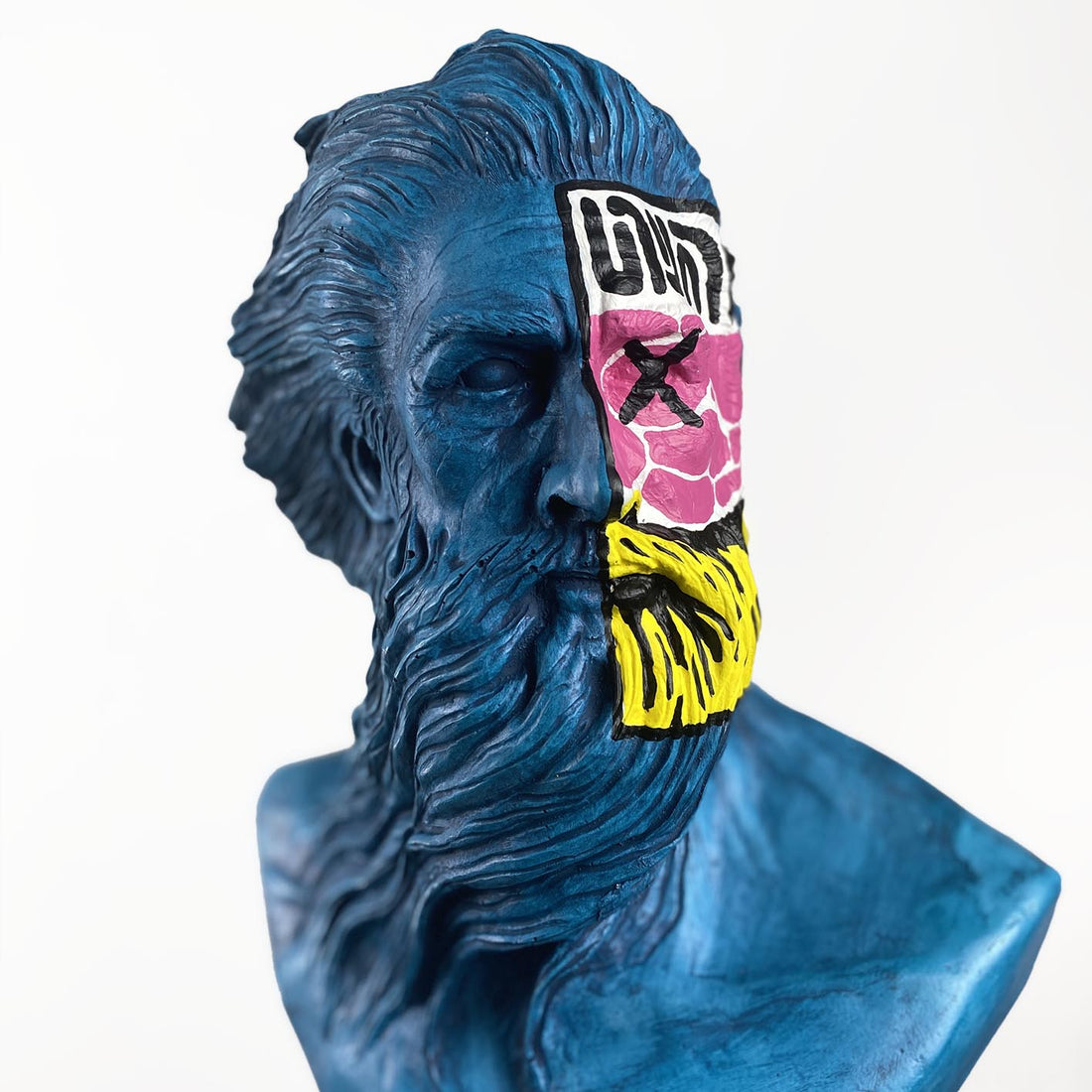 Poseidon "Graffiti Face" Sculpture