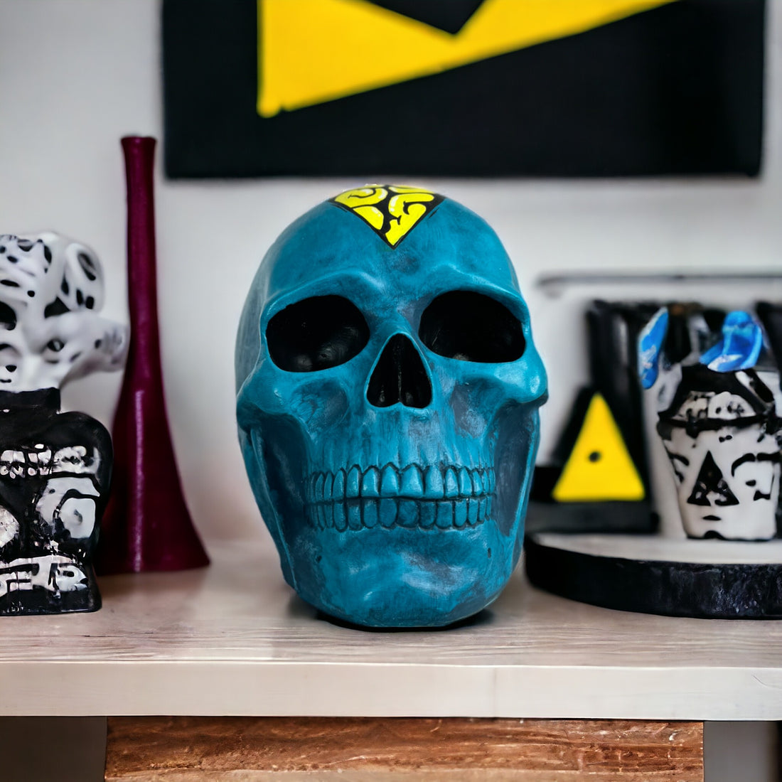 Skull "Open Brain" Sculpture