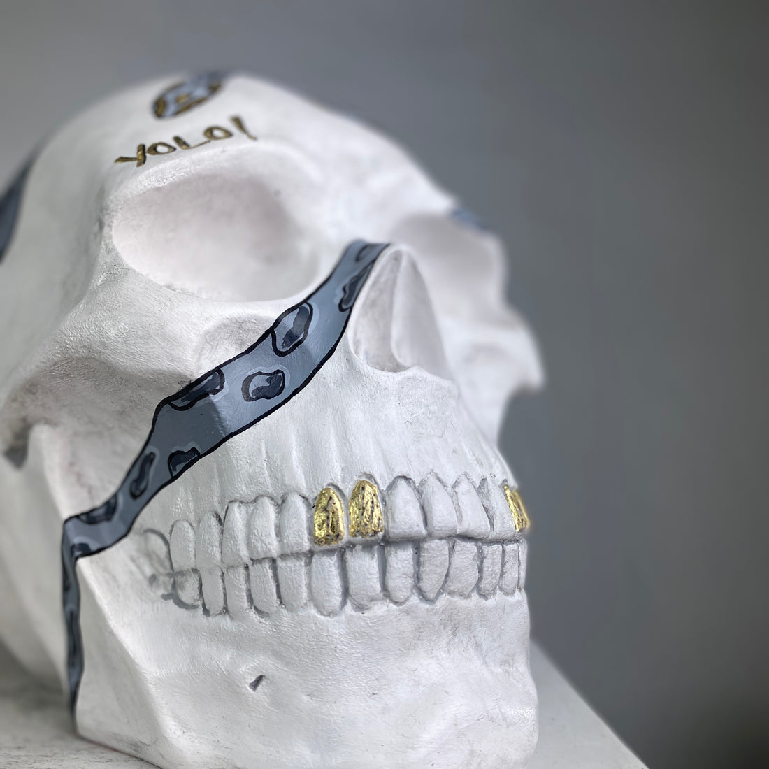 Skull "Yolo" Sculpture