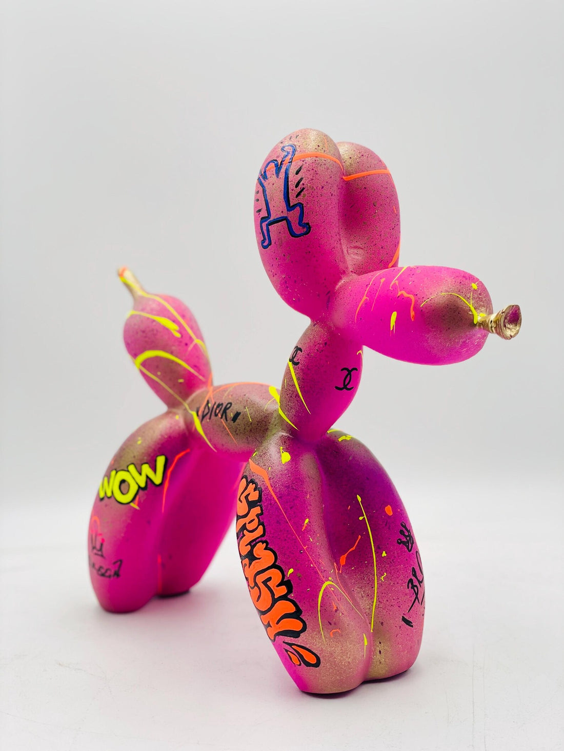 Balloon Dog Sculpture Graffiti Purple