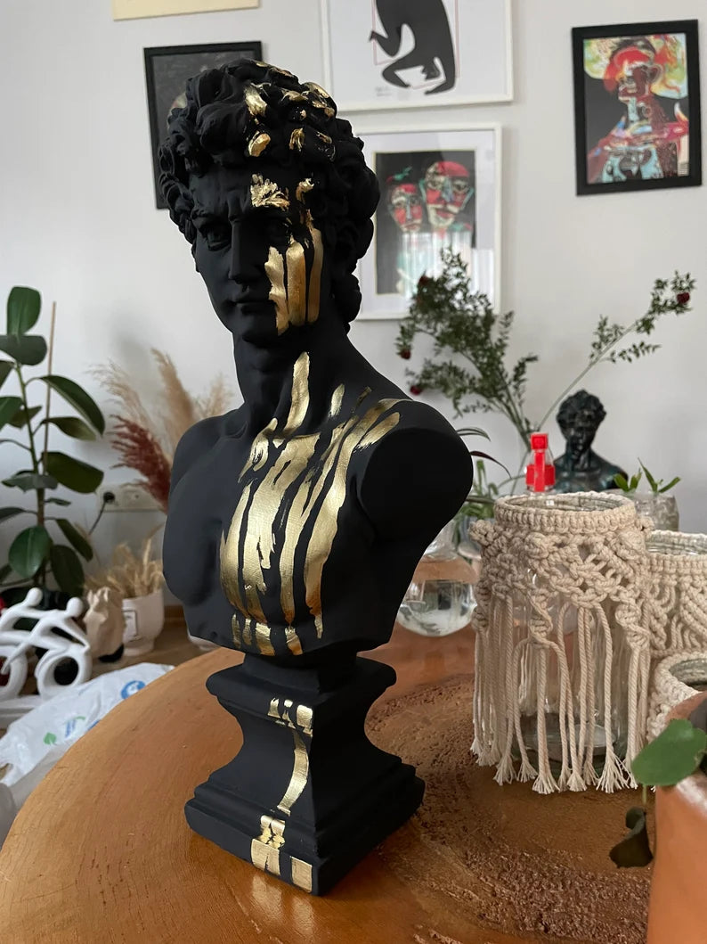 David Sculpture Black&Gold
