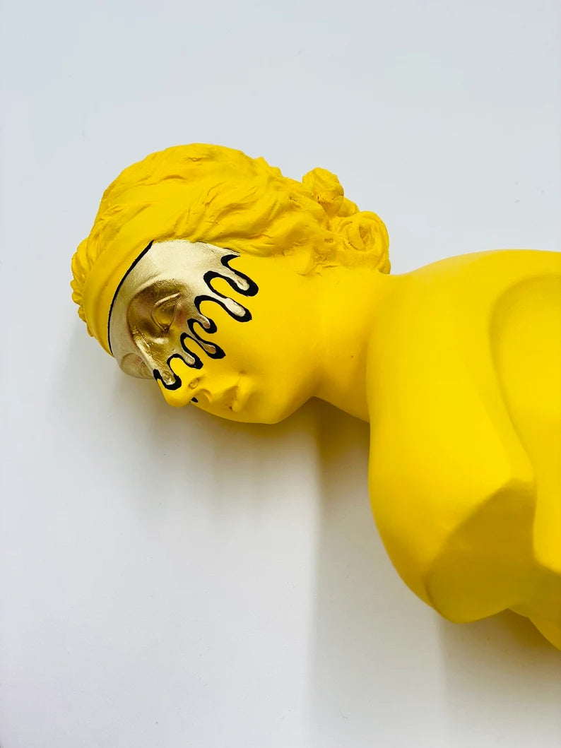 Artemis Sculpture Golden Mask