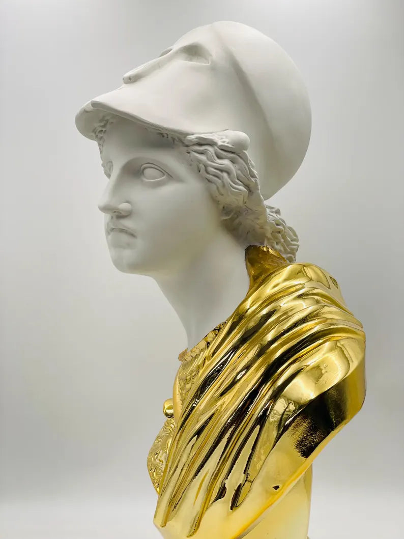 Athena Sculpture White&Gold
